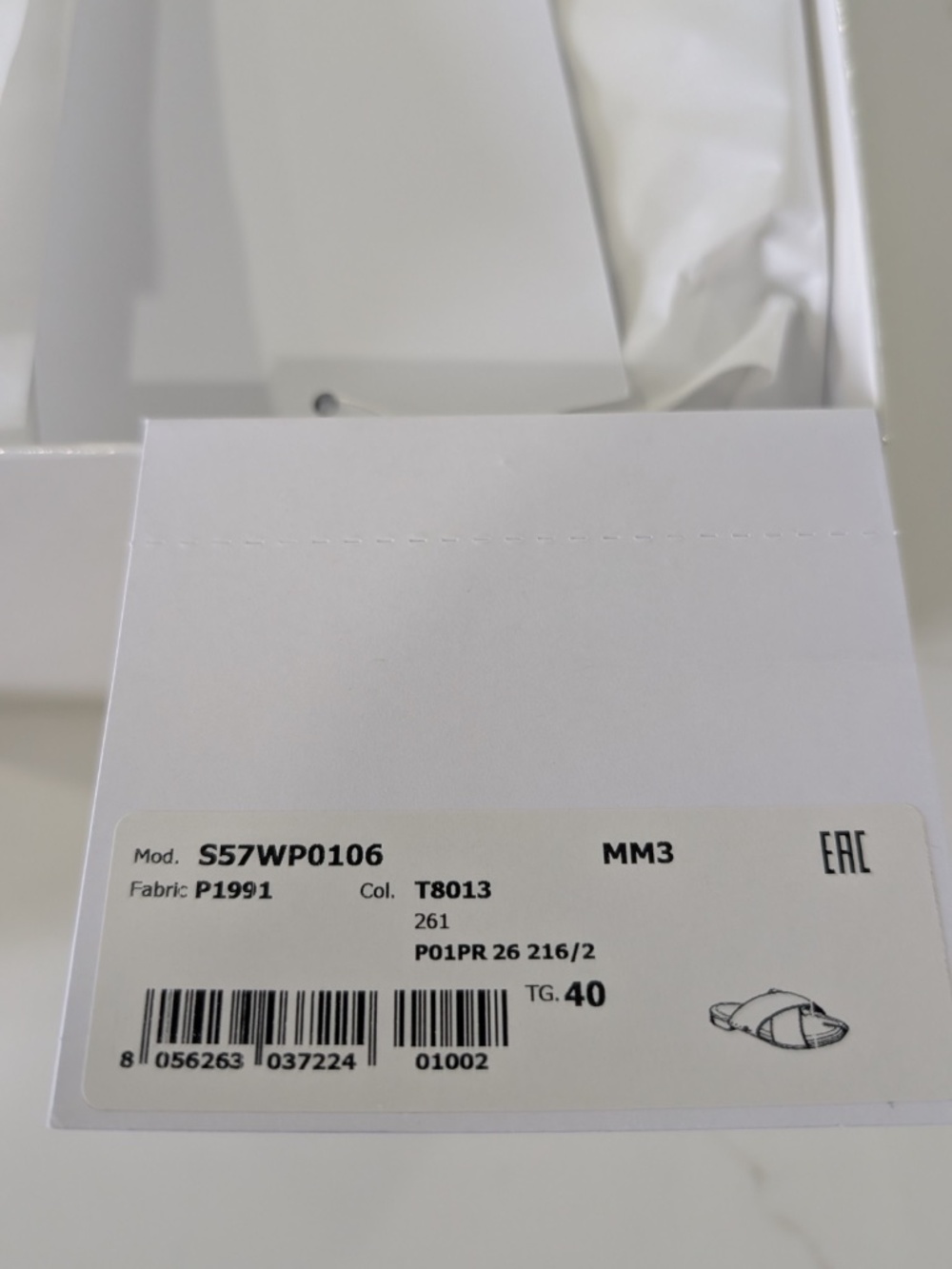 Maison Margiela Tabi Numbers Crossed Leather Sandals Black Slide 40 NIB $1250 - Picture 13 of 17